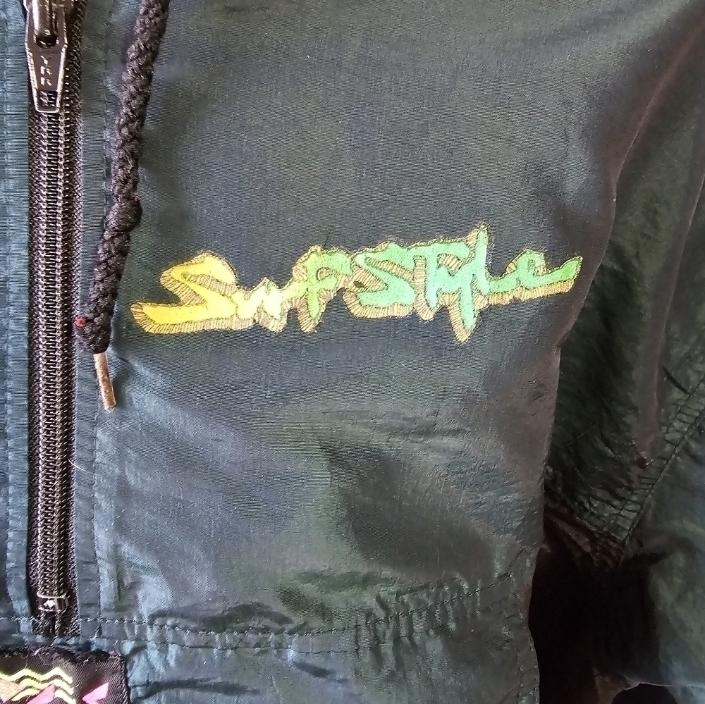 Vintage Retro 90's Y2K Surf Style Windbreaker Jacket OSFA - Picture 3 of 10